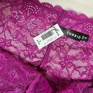 Torrid Lacey Cheeky Panties in Purple/Raspberry - Various Sizes Available